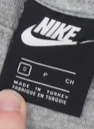 Nike Men's Grey Logo Pullover Sweatshirt Size S Regular Fit