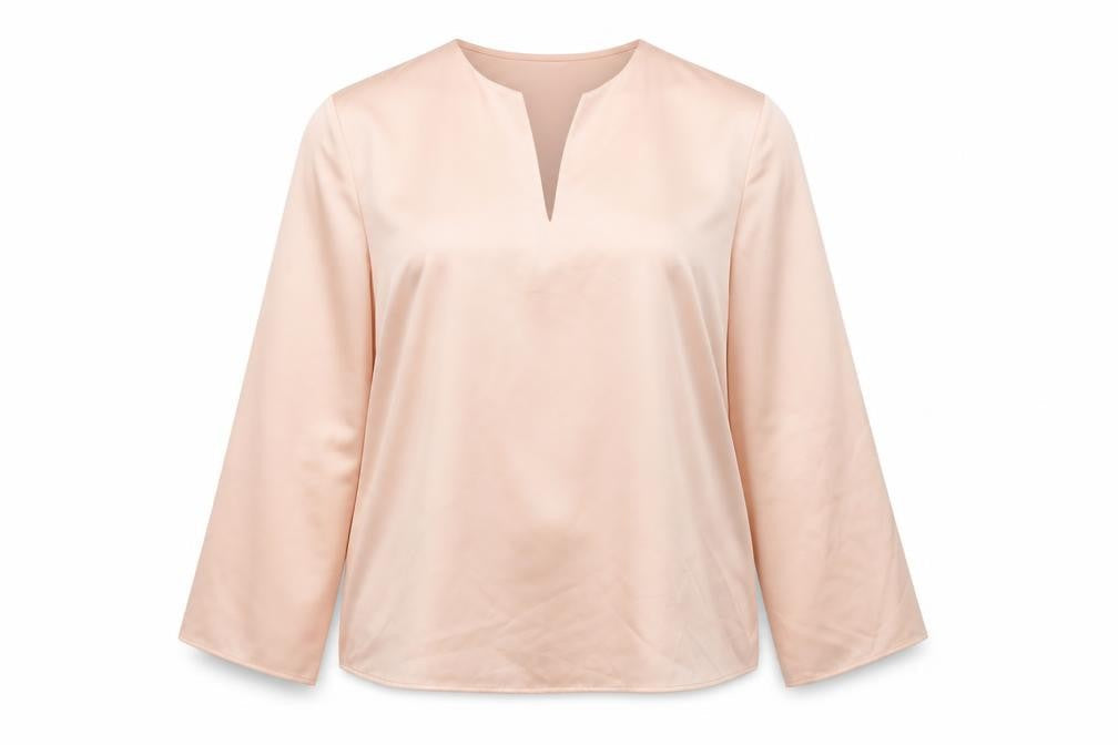 Marks & Spencer Women Pink Lyocell Blend Long Sleeve Blouse Size 14
