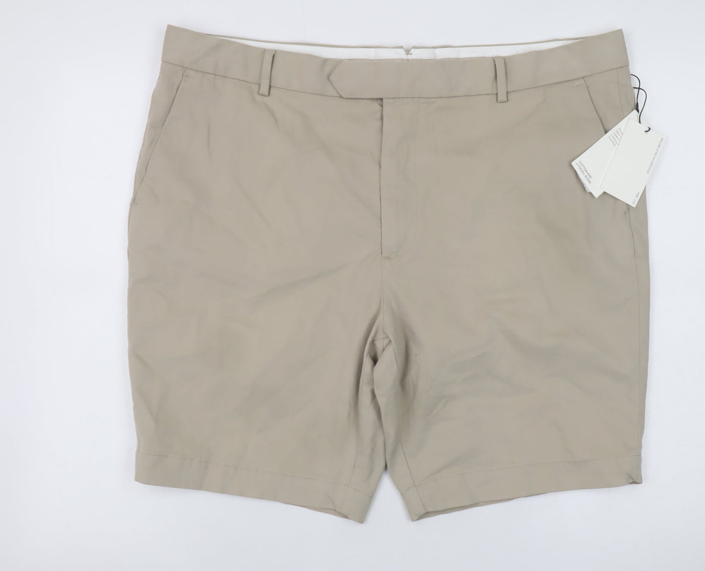 Marks and Spencer Jaeger Men's Beige 42 Chino Shorts Regular Fit