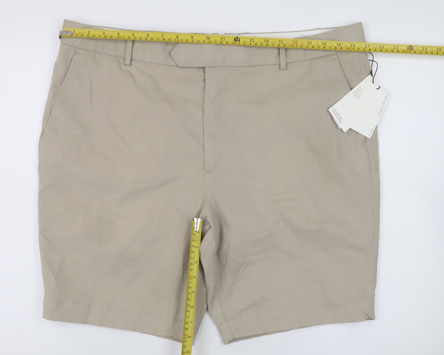 Marks and Spencer Jaeger Men's Beige 42 Chino Shorts Regular Fit