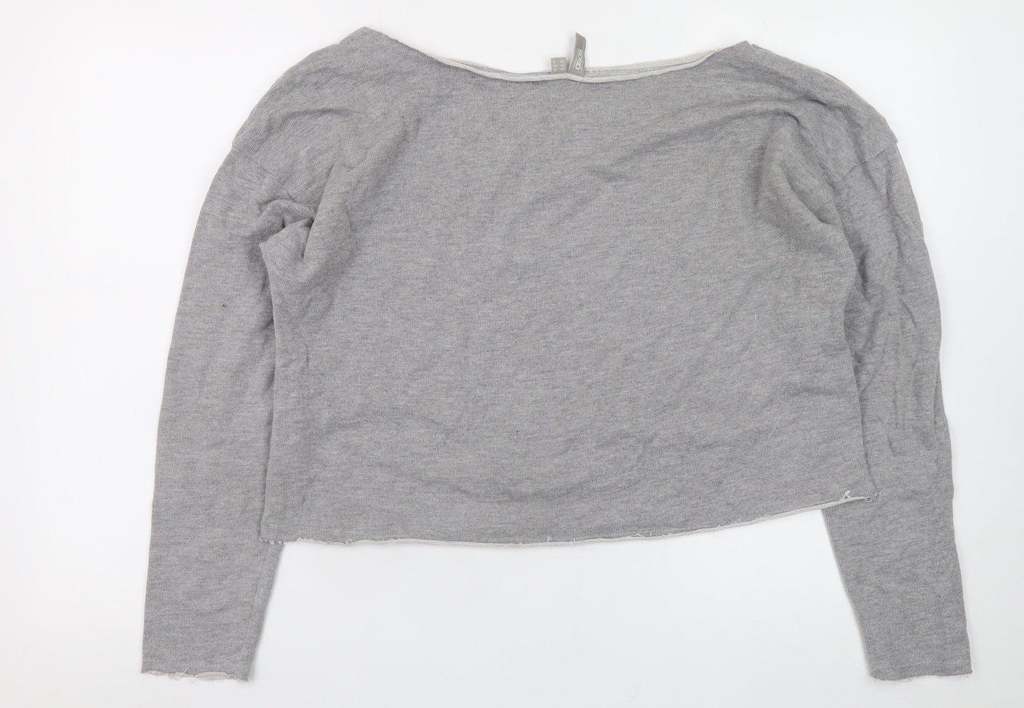 ASOS Women’s Grey Long Sleeve Basic Jersey Top Size 12