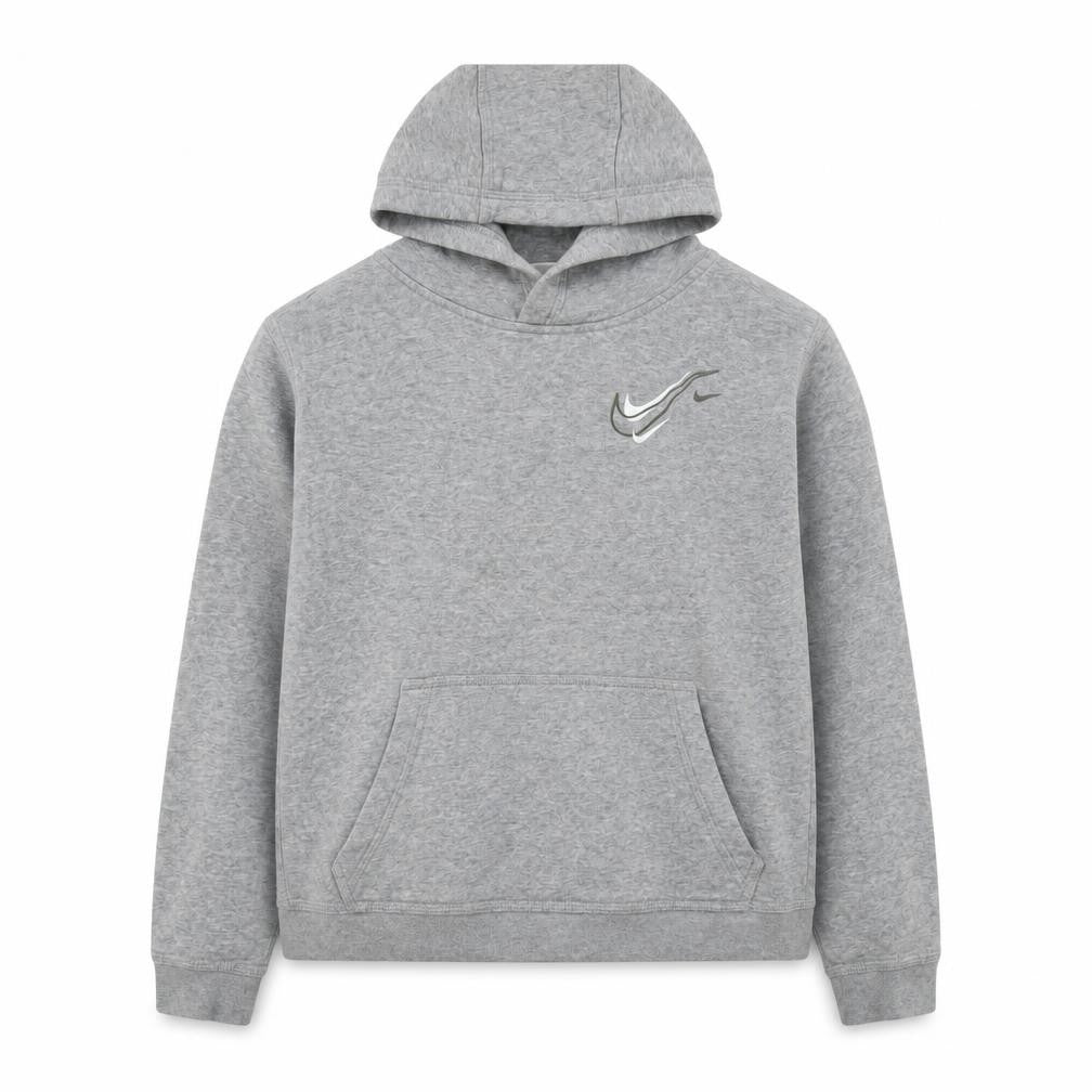 Nike Teens Grey Pullover Hoodie XL Regular Fit Fleece Sweatshirt