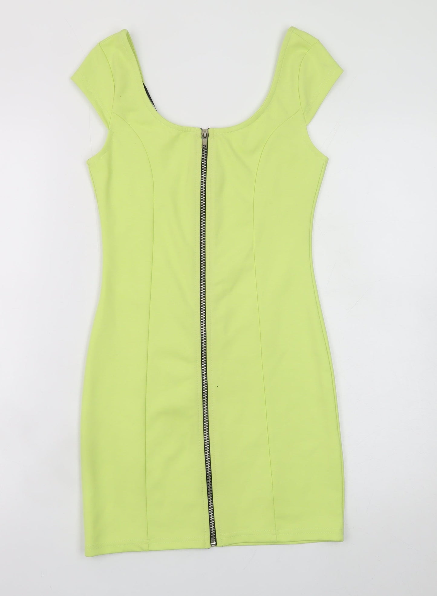 Divided by H&M Women's Yellow Short Sleeve Bodycon Dress Size 8