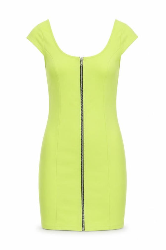 Divided by H&M Women's Yellow Short Sleeve Bodycon Dress Size 8