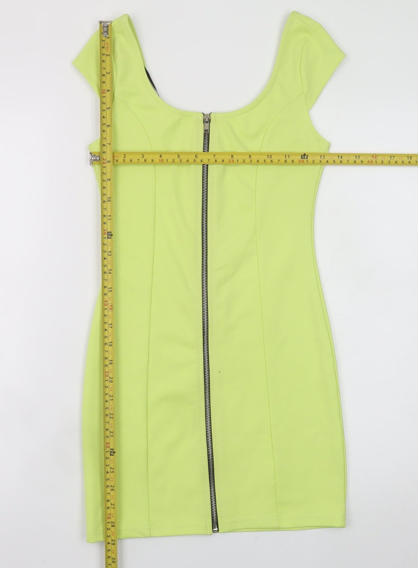 Divided by H&M Women's Yellow Short Sleeve Bodycon Dress Size 8