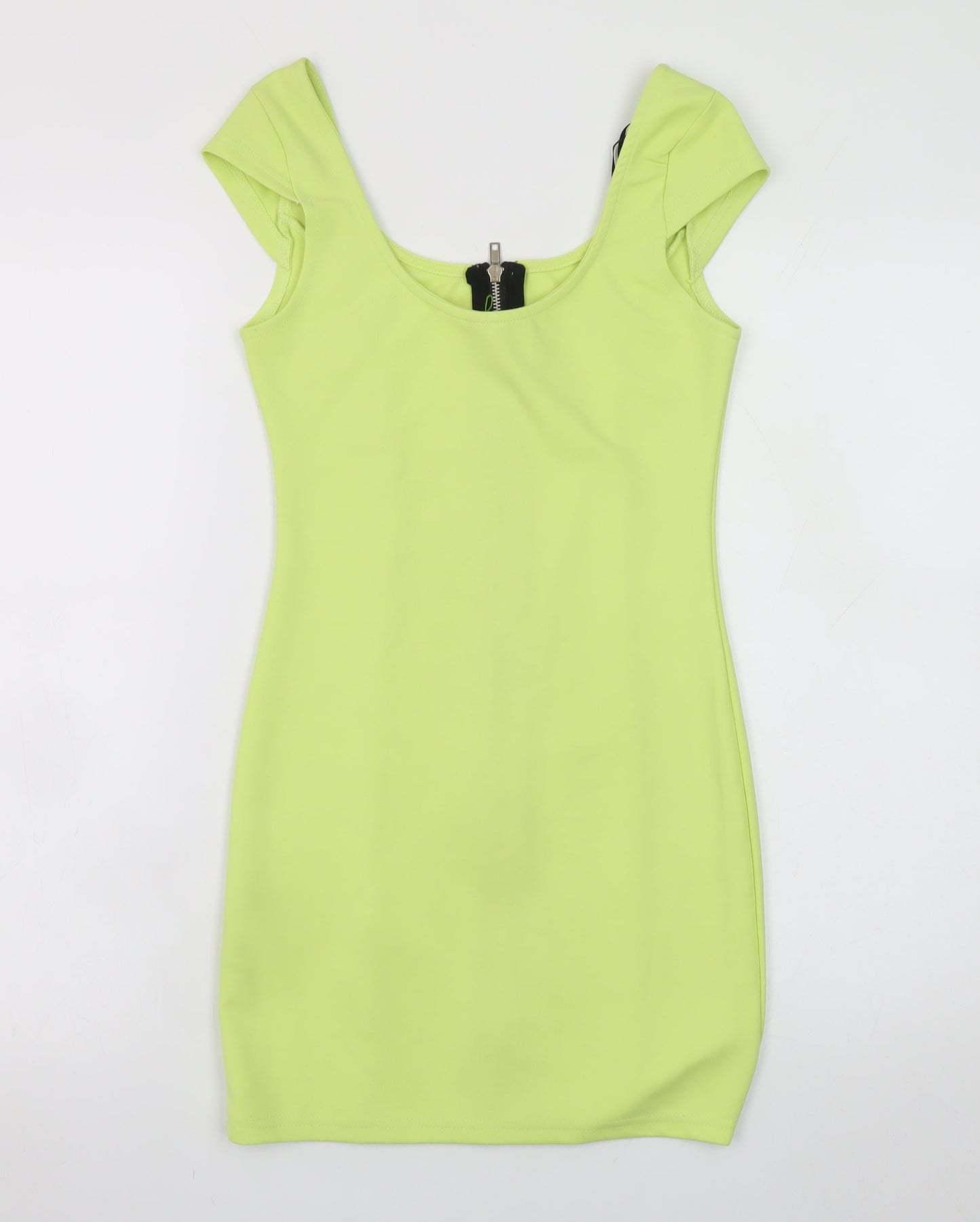 Divided by H&M Women's Yellow Short Sleeve Bodycon Dress Size 8