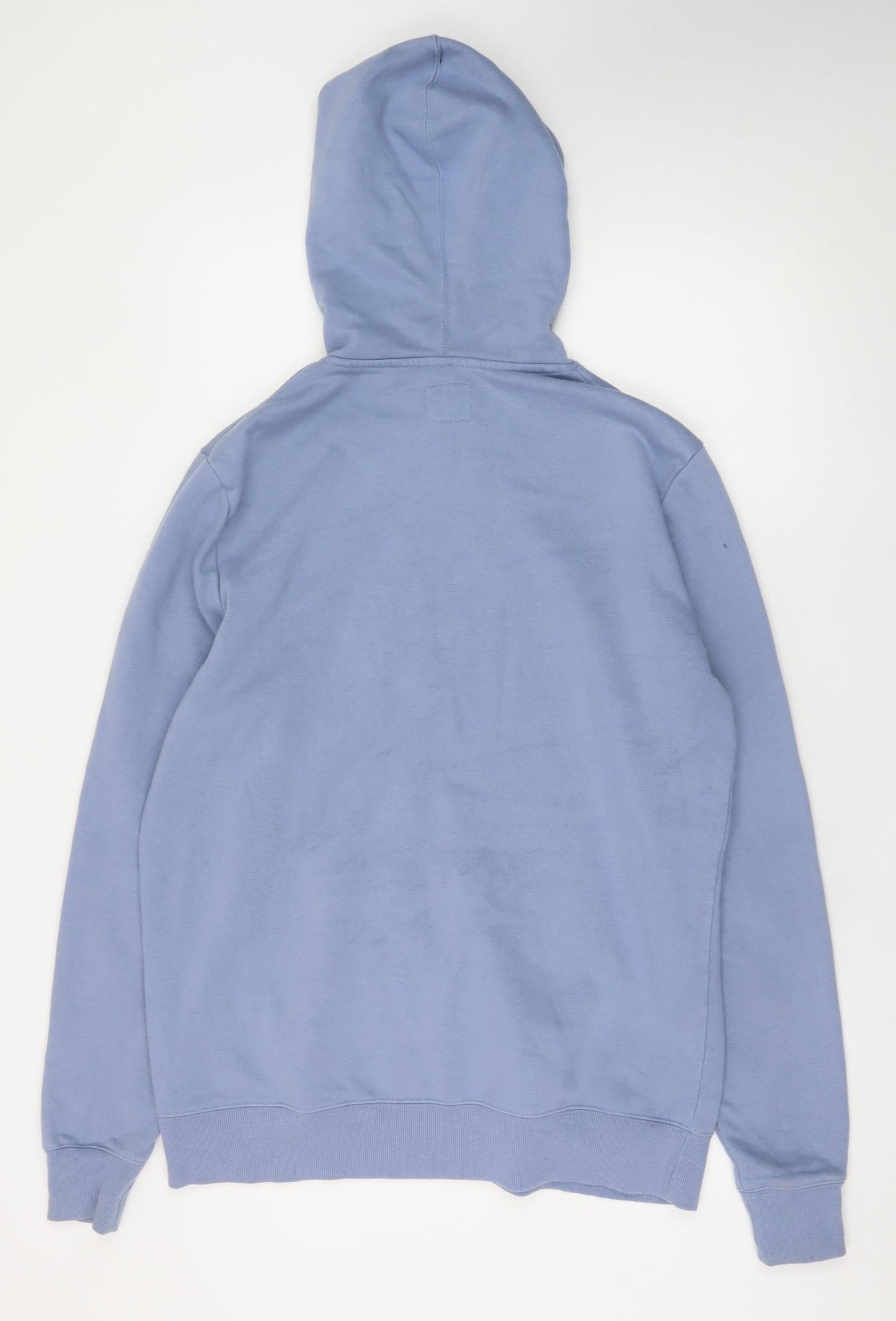 Champion Men's Blue Pullover Hoodie Size M Graphic Logo Fleece