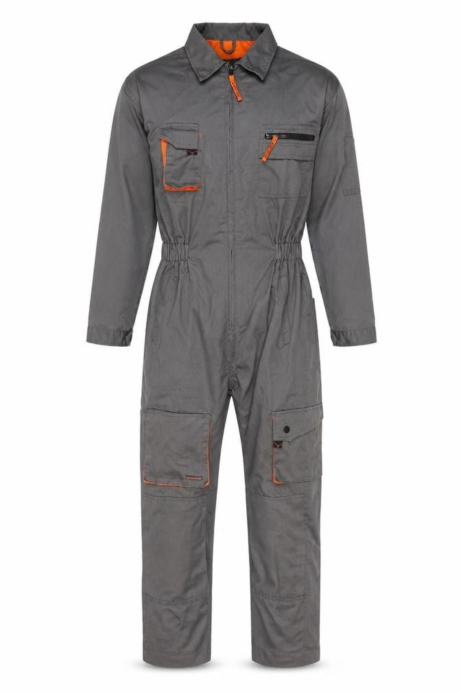 Deltaplus Men's Grey Cargo Workwear Trousers M Regular Fit