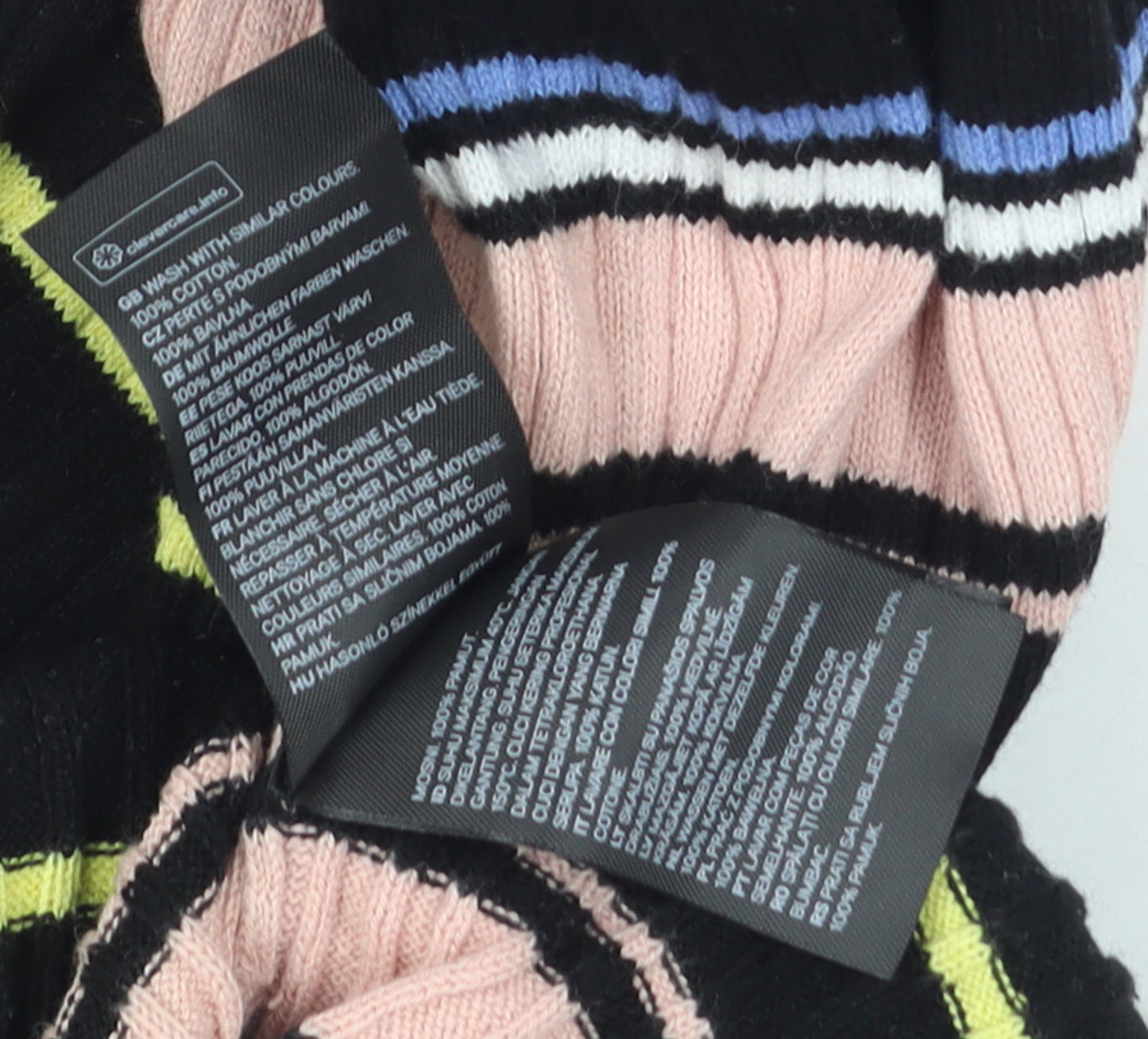 H&M Women Multicoloured Size 8 Bodycon Knit Stripe Dress