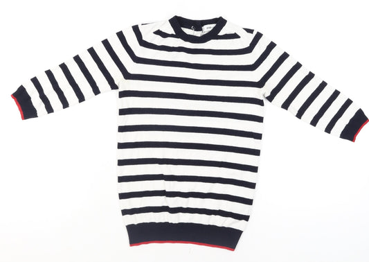 Zara Women’s Multicoloured Striped Crew Neck Knit Jumper Size S