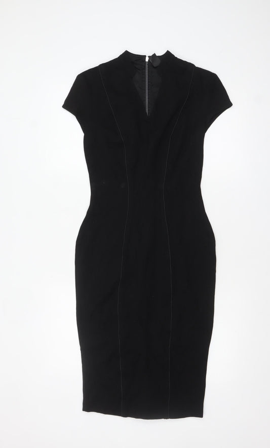 TU Women Black Size 10 Bodycon Knee Length Dress