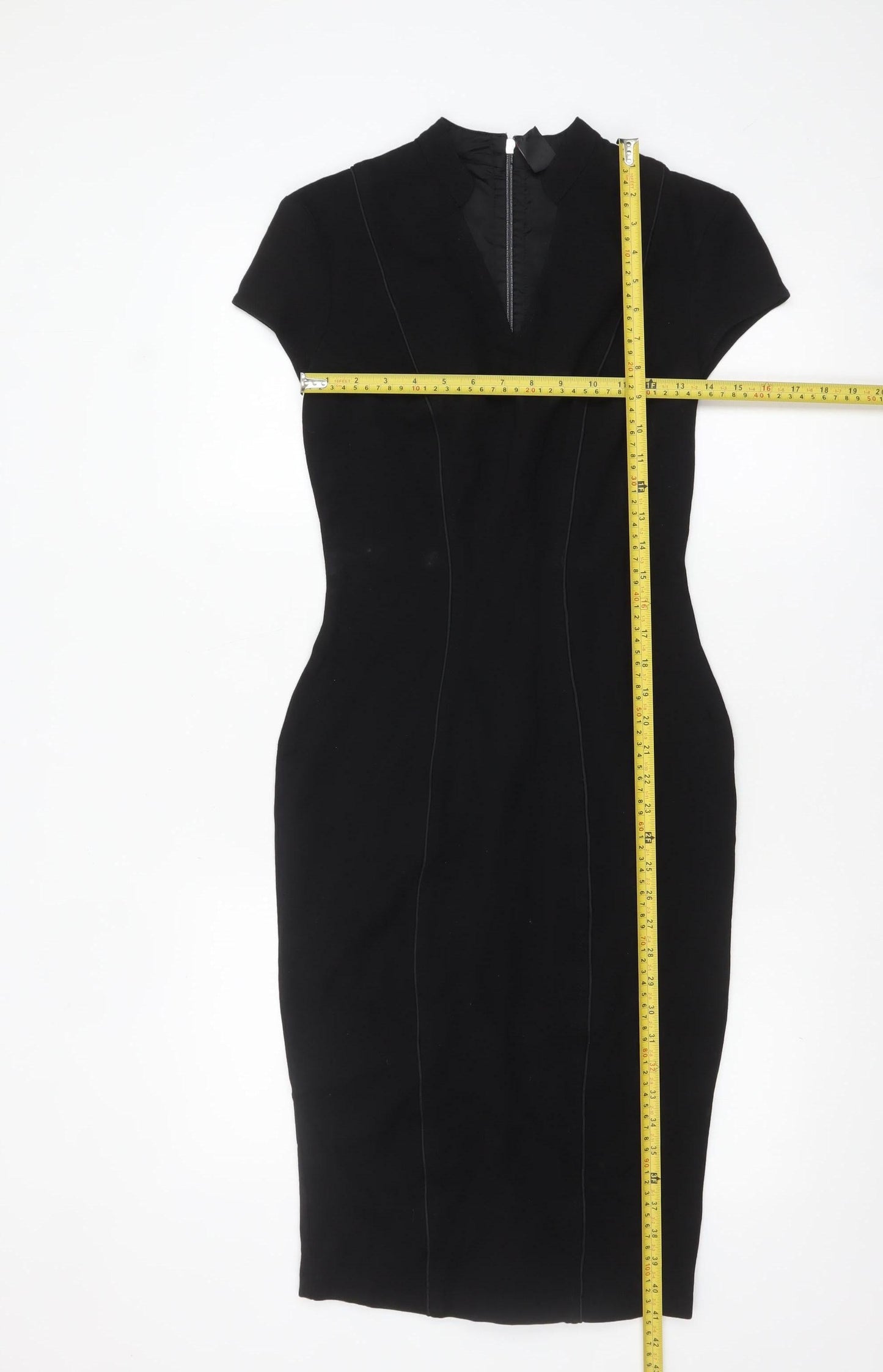 TU Women Black Size 10 Bodycon Knee Length Dress