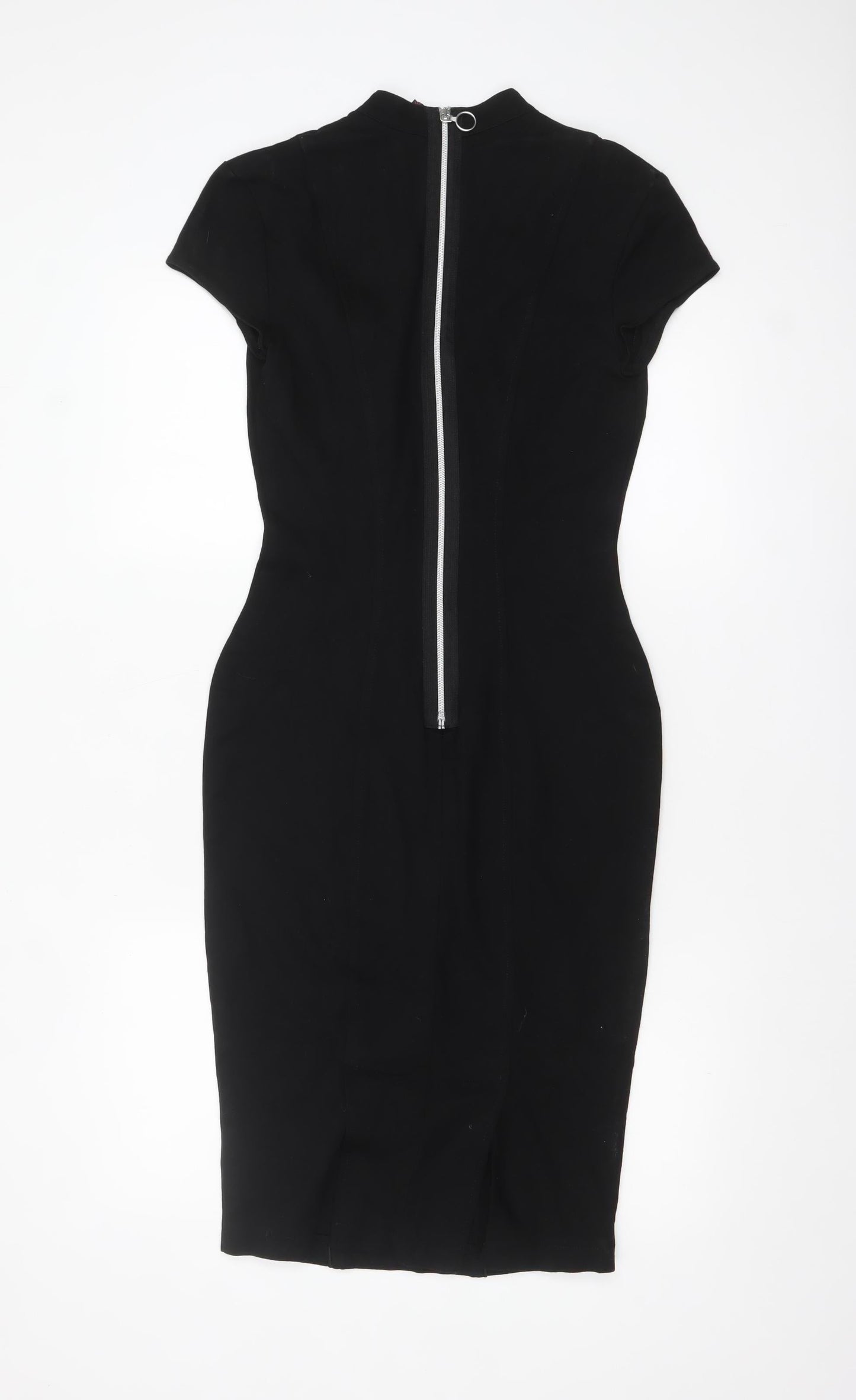 TU Women Black Size 10 Bodycon Knee Length Dress