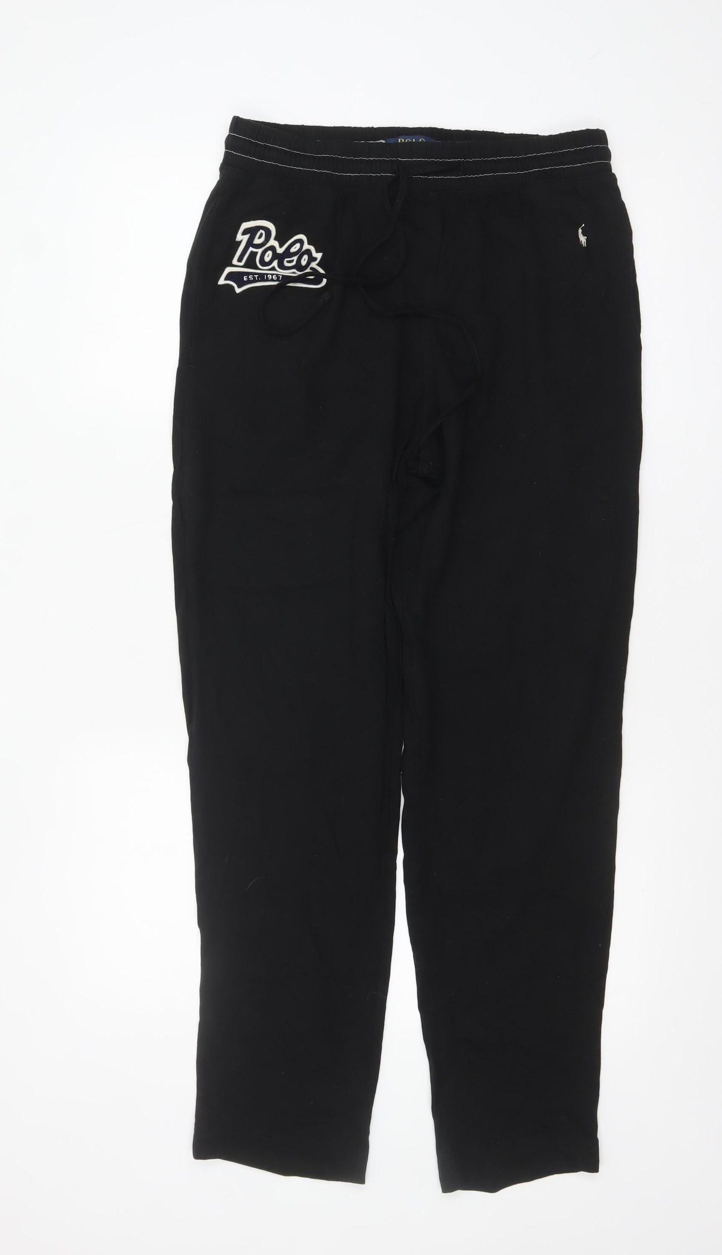 Ralph Lauren Men's Black Cotton Sweatpants M Logo Casual Trousers