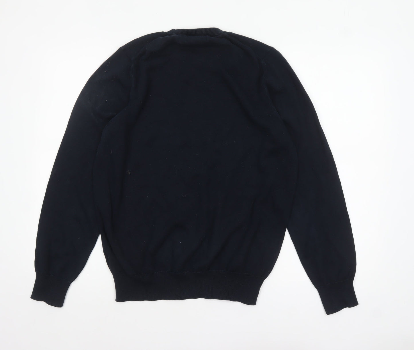 Marks and Spencer Mens Blue Pure Cotton Crew Neck Jumper L