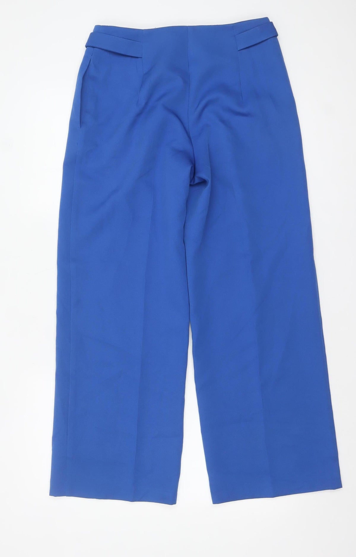 Tu Women Blue 10S Pleated Straight Leg Trousers