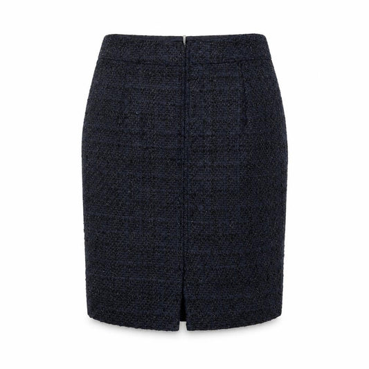 Marks & Spencer Women Blue Tweed Pencil Skirt Size 10