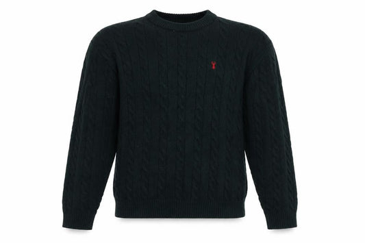 Next Men's Green Cable Knit Crew Neck Jumper XL Wool Blend