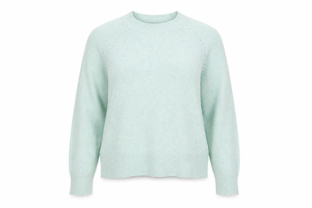 Oasis Women's Green Crew Neck Knit Pullover Jumper Size 12