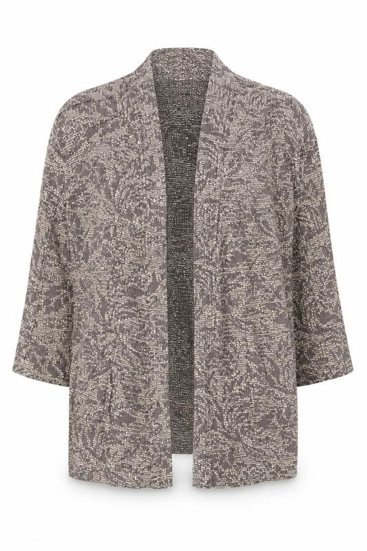 Intropia Women’s Beige Tweed Open Front Blazer Size 10