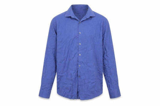 DKNY Men’s Blue Slim Fit Long Sleeve Button-Up Shirt Size 15
