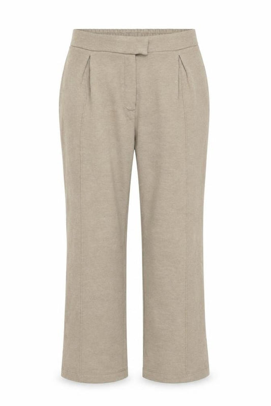 ASOS DESIGN Womens Beige L Relaxed Jersey Elastic Waist Trousers