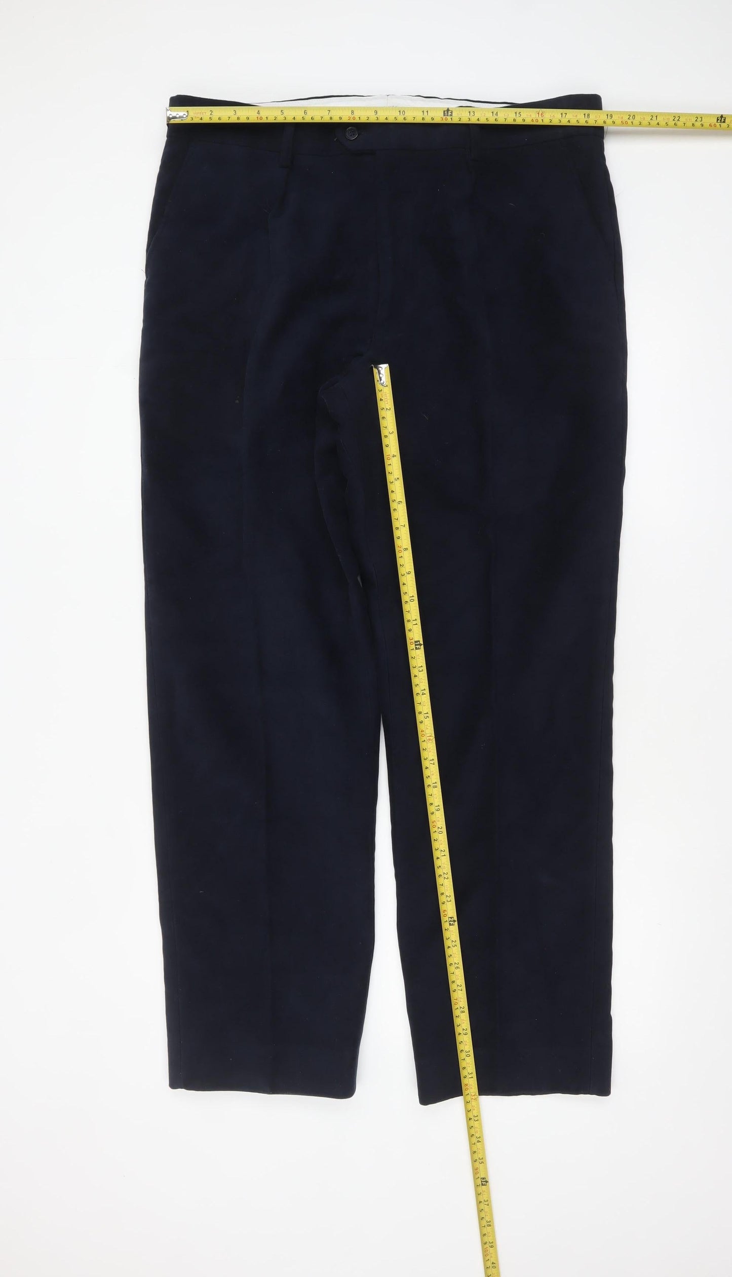 Joseph Turner Men's Blue Chino Trousers 38R Cotton Straight Leg