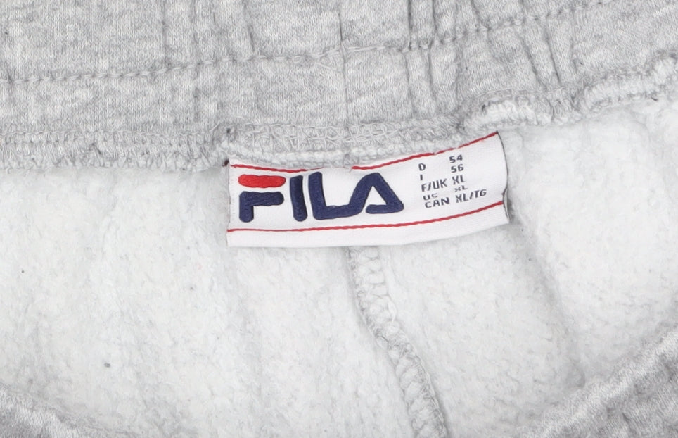 FILA Mens Grey XL Sweatpants Joggers Fleece Lined Comfort Fit