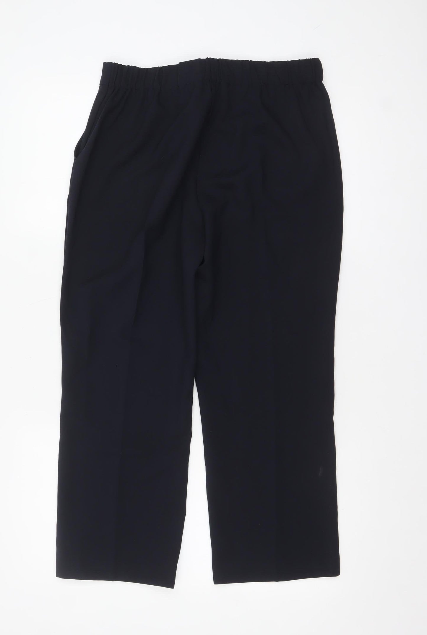 Bonmarché Women’s Black Size 12 Straight Leg Elastic Waist Trousers