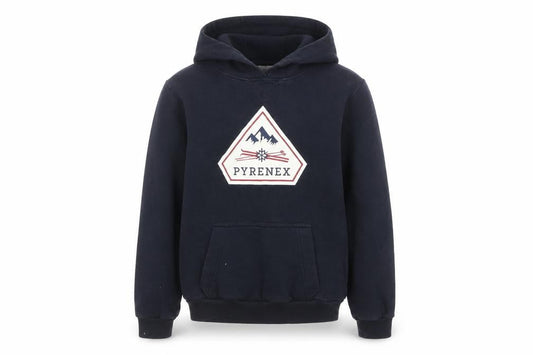 Pyrenex Boys Black 14 Years Pullover Hoodie 100% Cotton Graphic Print