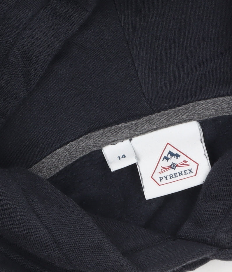 Pyrenex Boys Black 14 Years Pullover Hoodie 100% Cotton Graphic Print