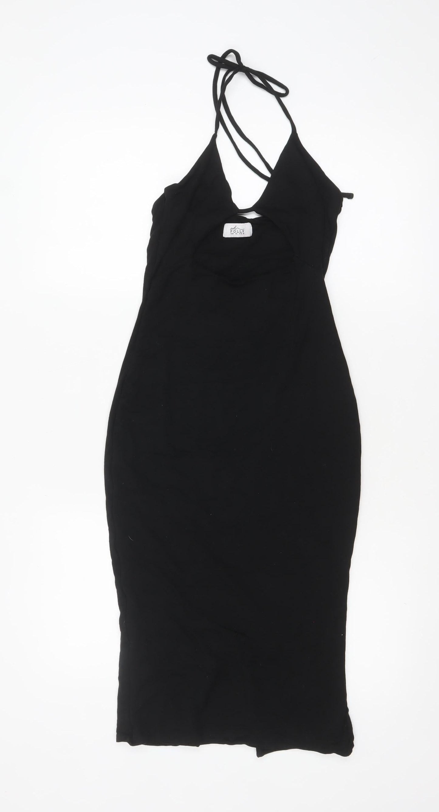 Oh Polly Women’s Black Halter Bodycon Dress Size 10