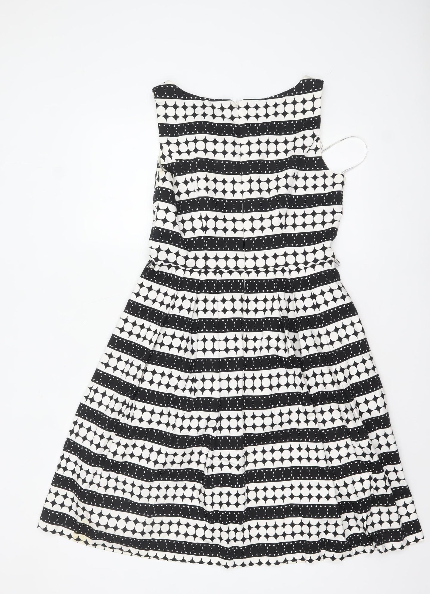 Principles by Ben de Lisi Women's Black Polka Dot A-Line Dress Size 12