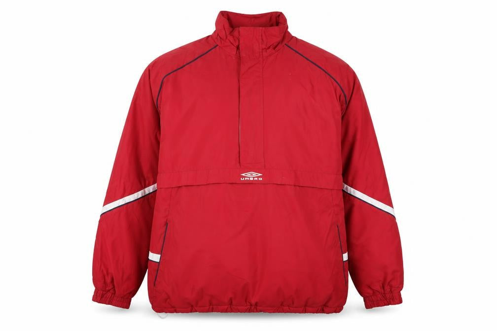 Umbro Men's Red L Windbreaker Jacket Reflective Sportswear