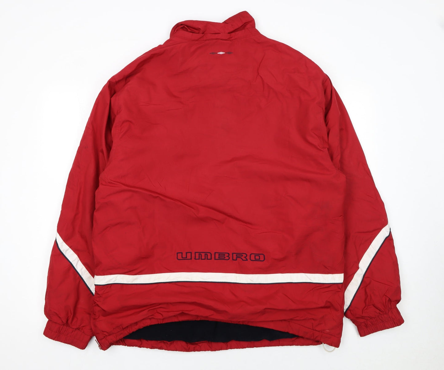Umbro Men's Red L Windbreaker Jacket Reflective Sportswear