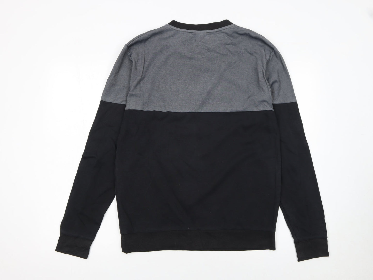 Hugo Boss Men's Grey & Black Logo Sweatshirt M Regular Fit