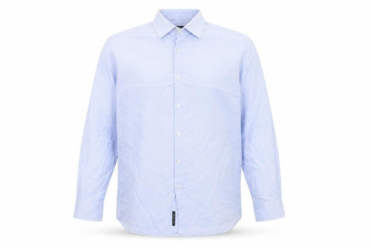 Hugo Boss Men's Blue Slim Fit Long Sleeve Button-Up Shirt 17.5in