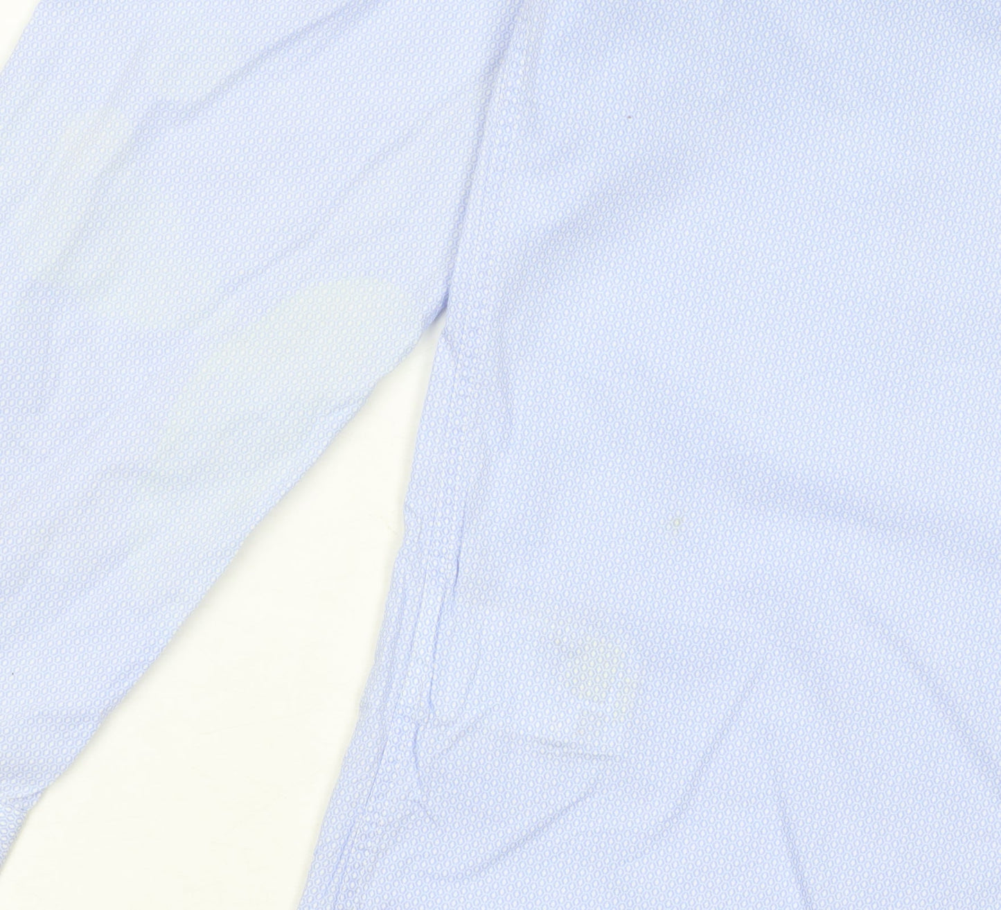 Hugo Boss Men's Blue Slim Fit Long Sleeve Button-Up Shirt 17.5in
