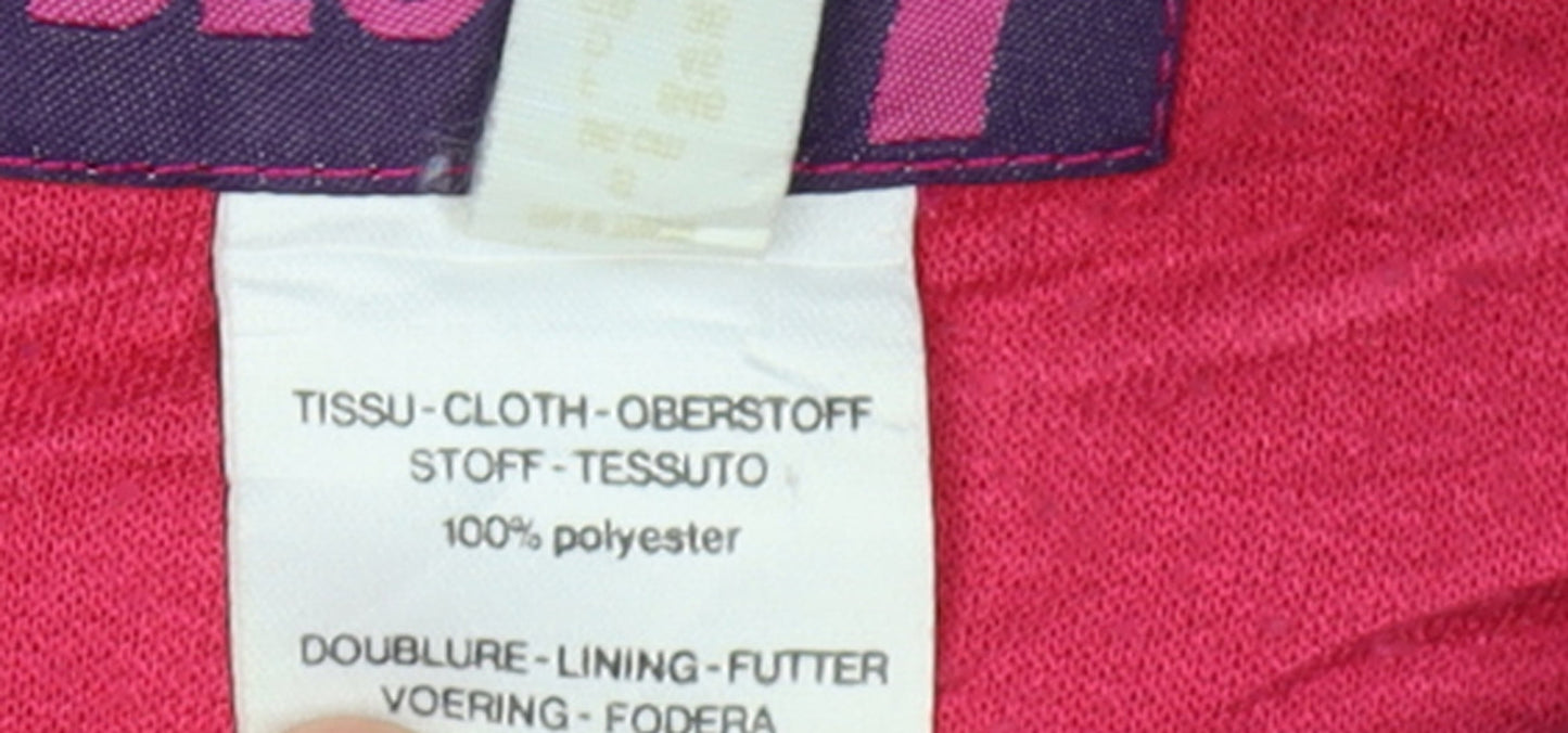 Degre 7 Women's Pink Purple Anorak Ski Jacket Size 10 Hooded Retro