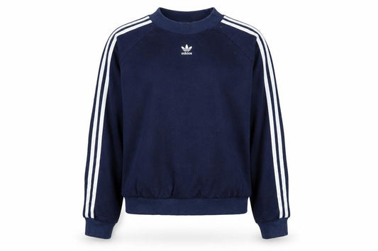 Adidas Women Navy Blue Crew Neck Long Sleeve Sweatshirt UK 12