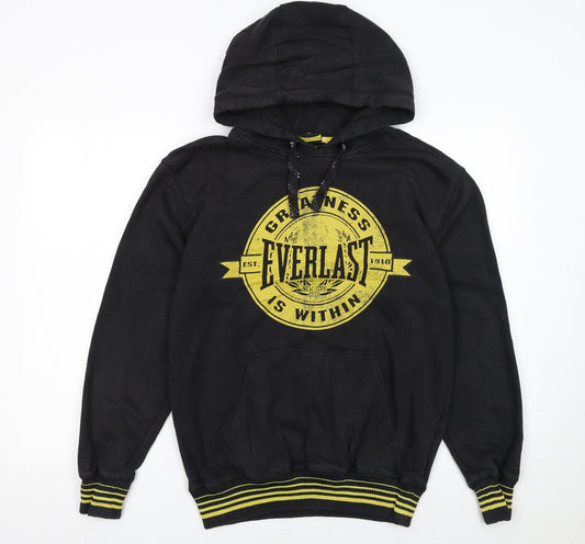 Everlast Men's Black Pullover Hoodie S Graphic Sports Fleece