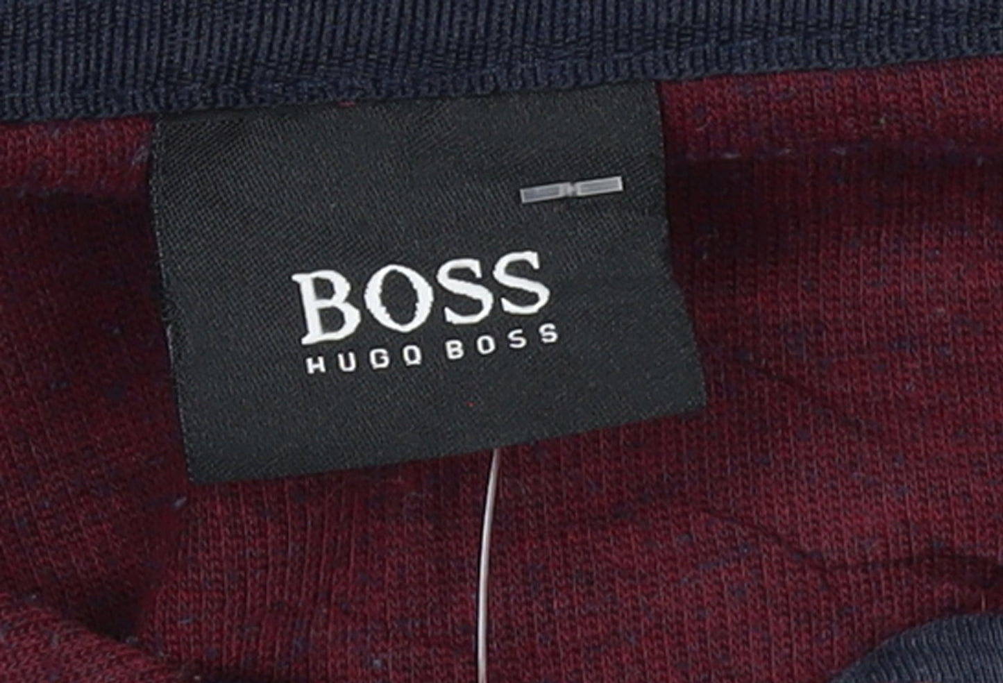 Hugo Boss Men's Red 2XL Collared 1/2 Zip Knit Sweatshirt
