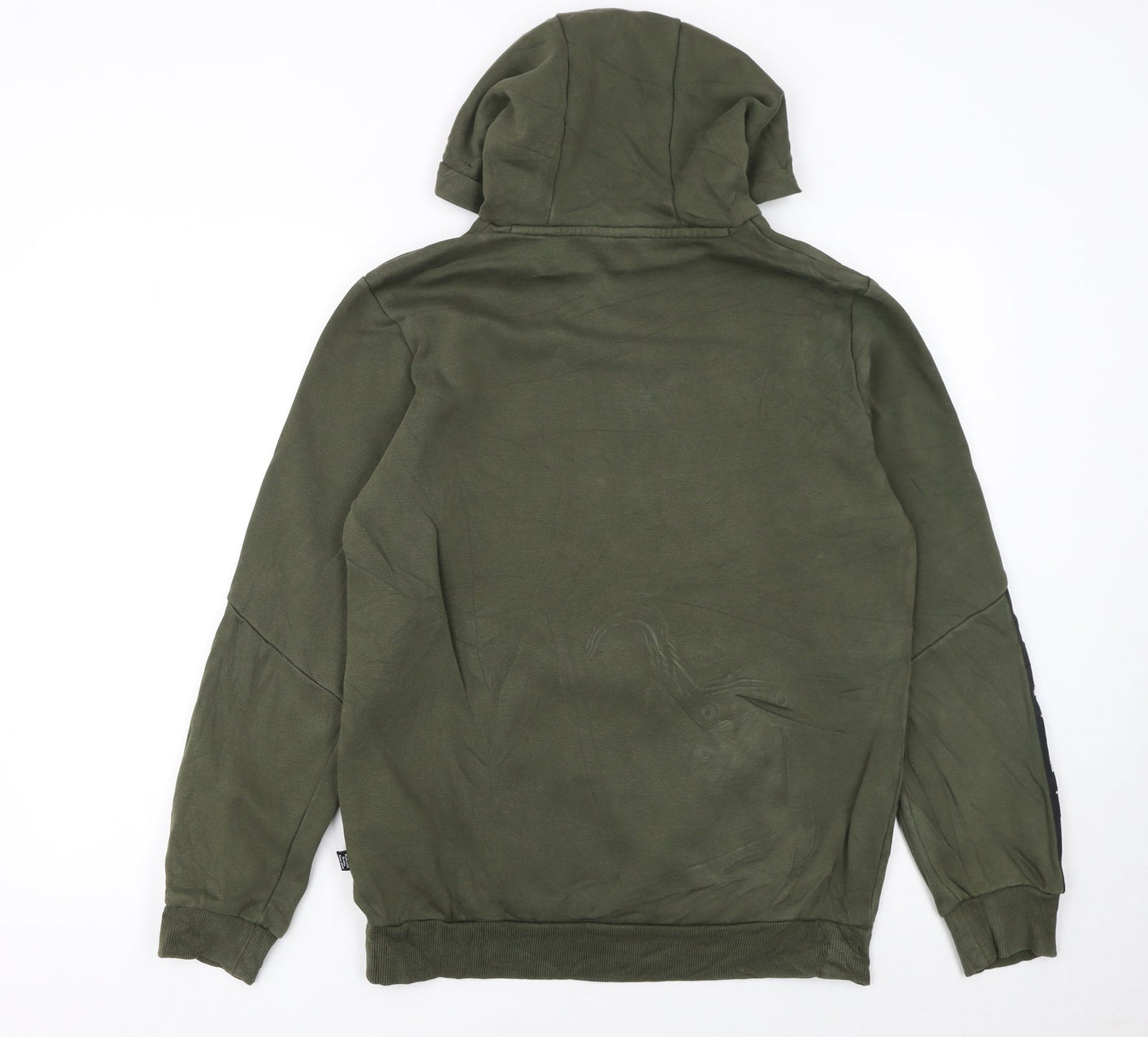 Puma Men’s Green Pullover Hoodie Small Logo Regular Fit