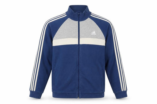 Adidas Men's Blue Track Jacket L Colourblock Full Zip Sportswear