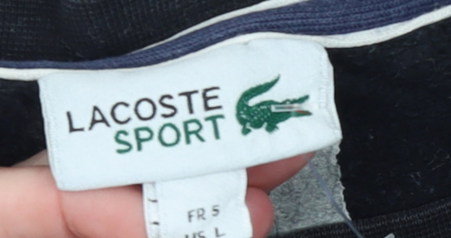 Lacoste Sport Men's Black Long Sleeve Crew Neck Sweatshirt L