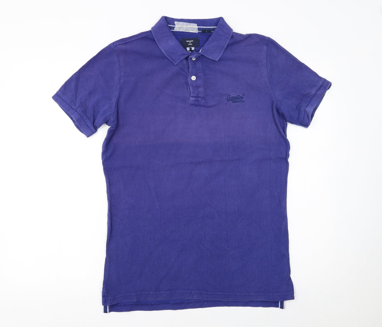 Superdry Men's Purple Short Sleeve Cotton Polo Shirt Size S