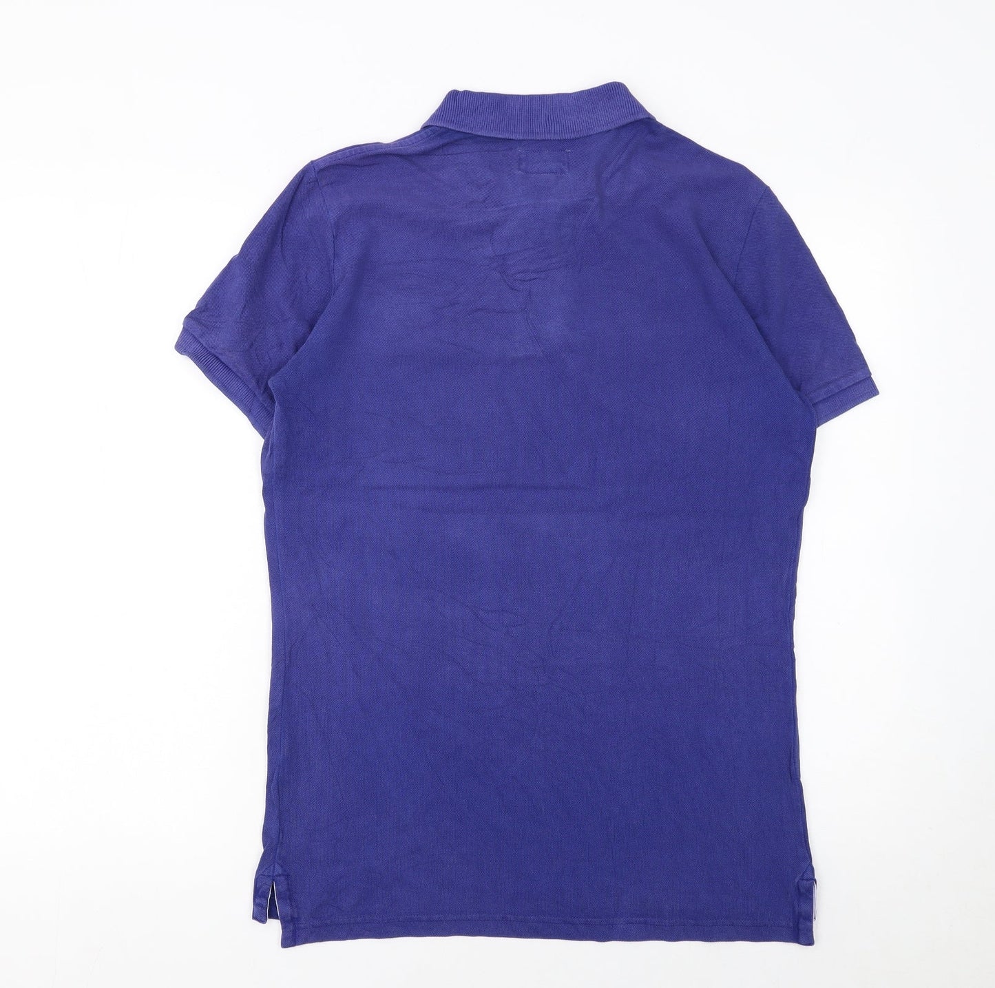 Superdry Men's Purple Short Sleeve Cotton Polo Shirt Size S