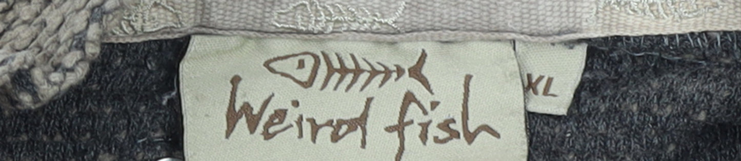 Weird Fish Men’s Brown XL Knit 1/2 Zip Mock Neck Sweatshirt