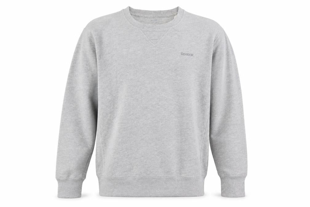 Reebok Mens Grey Pullover Crew Neck Sweatshirt Size M