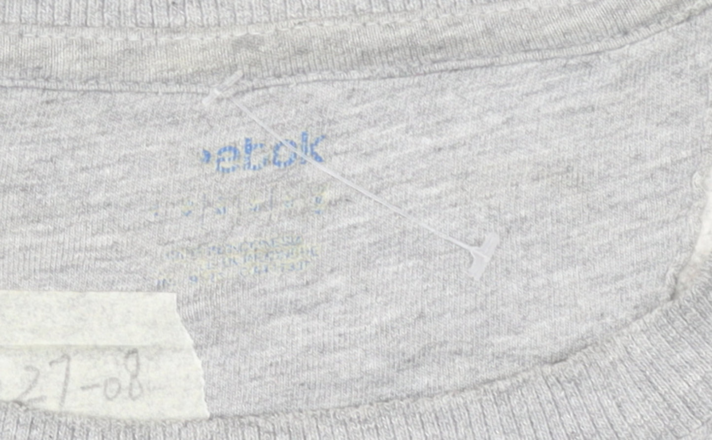Reebok Mens Grey Pullover Crew Neck Sweatshirt Size M